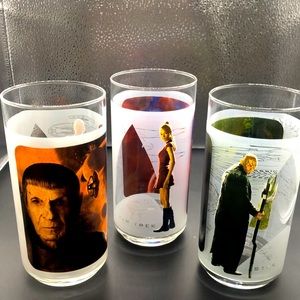 Vintage Star Trek drinking glasses